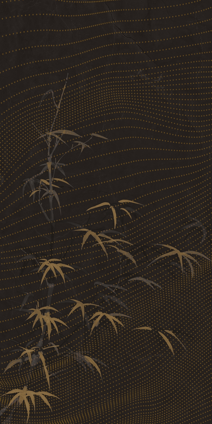 HJ9L2412019月夜竹影（亮光，3片連紋）